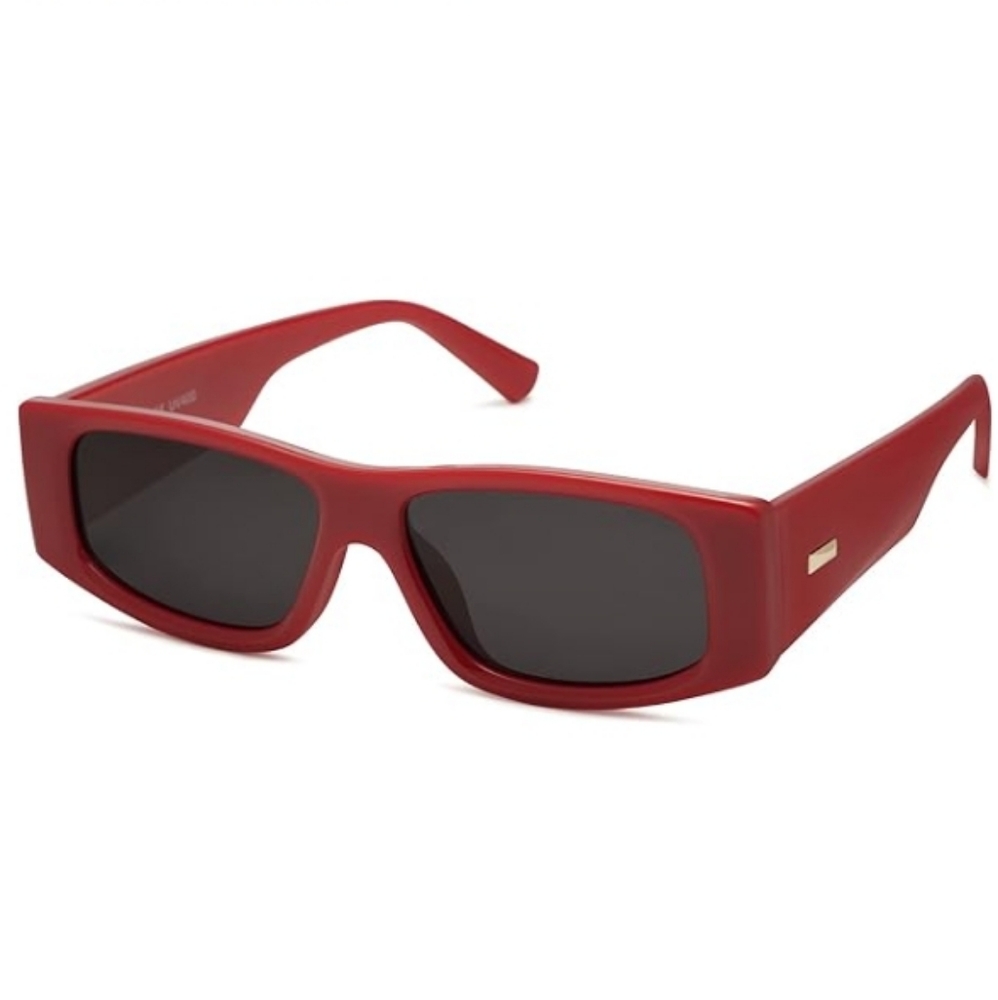 Rectangle Polarized Fashion Rave Sunglasses SJ2228 Red